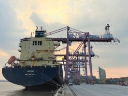 Giữa bối cảnh chuỗi cung ứng căng thẳng, cảng biển tại TPHCM liên tục đón chuyến tàu đi Mỹ